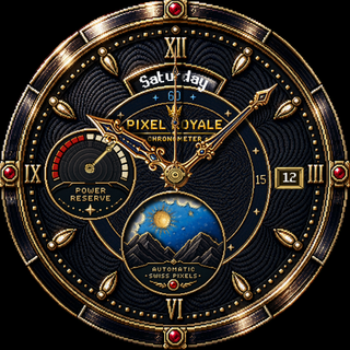 Pixel Royale watch face